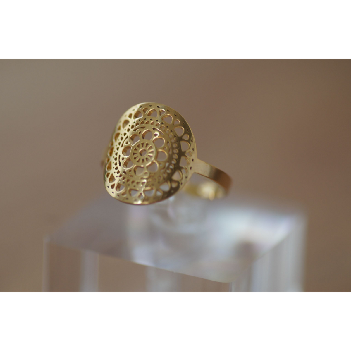Bague "Mandala Solaire"