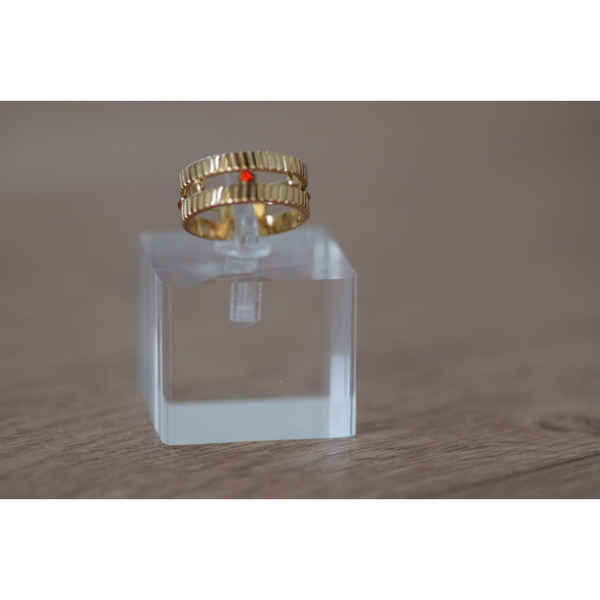 Bague "Double-Bande Audacieuse"