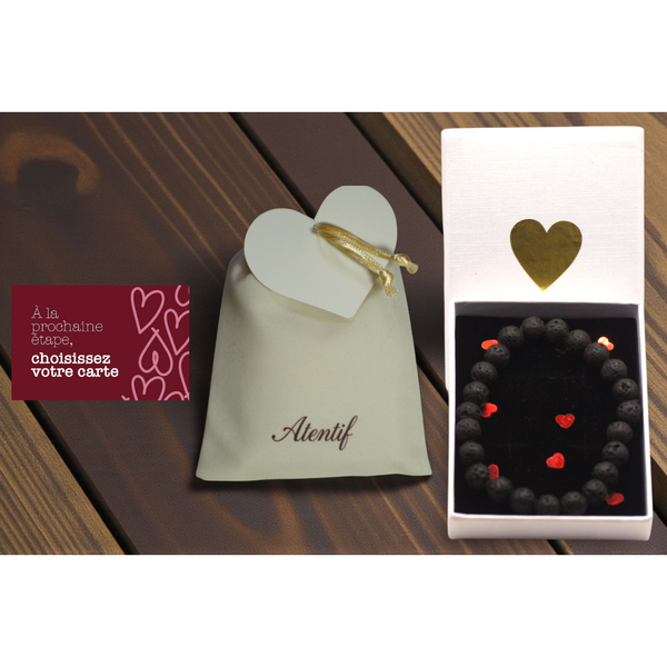 Bracelet Force Tranquille – Pierres de Lave Véritables & Lien d'Ancrage