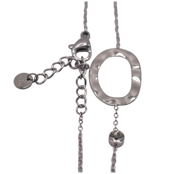 Bracelet Ovale Éclat Strass Argenté