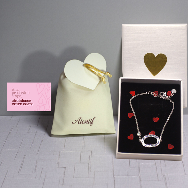 Bracelet Ovale Éclat Strass Argenté