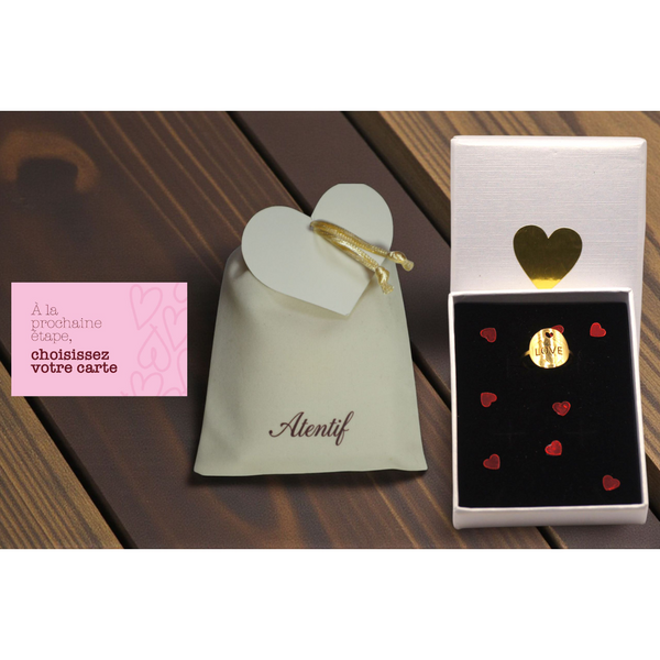 Bague Soleil d'Amour – Gravure LOVE Éclatant