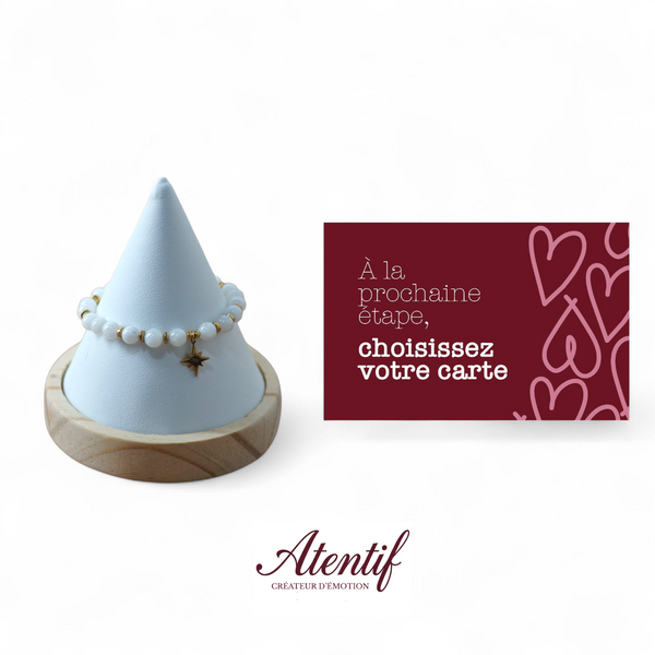 Bracelet Étoile de Douceur – Véritables Pierres de Lune & Etoile