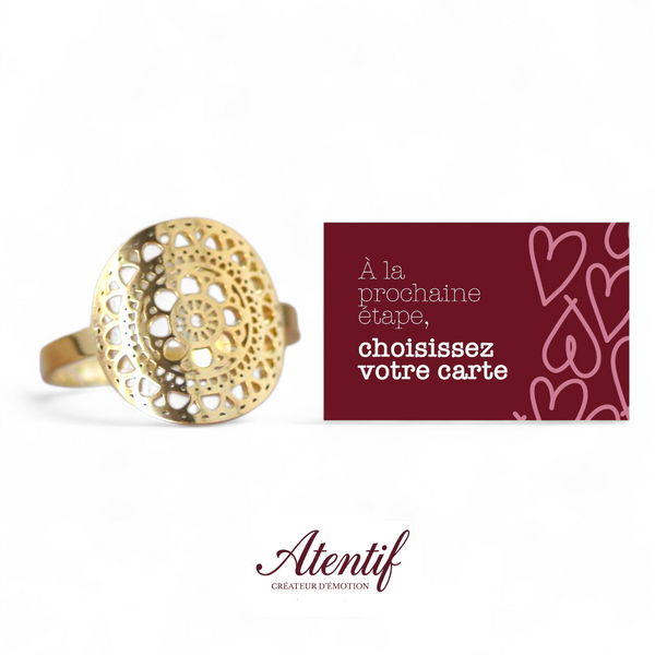 Bague "Mandala Solaire"