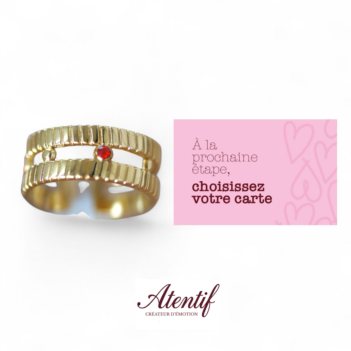 Bague "Double-Bande Audacieuse"