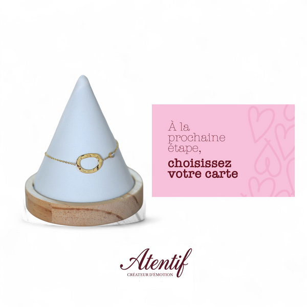 Bracelet Ovale Éclat Strass Doré