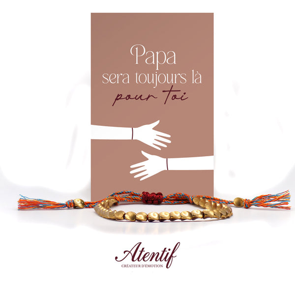 Bracelet Perles Dorées avec Cordon Tressé