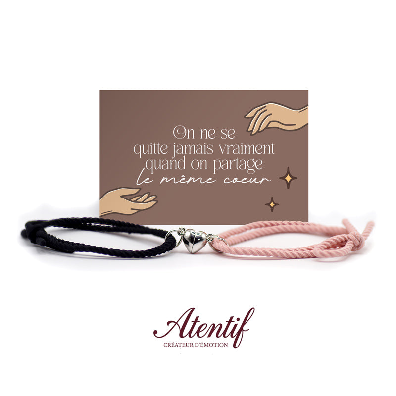 Bracelets Cœur Aimantés Duo